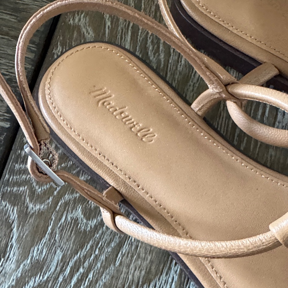 Madewell Tan Leather Women's Sandals - Picture 2 of 3